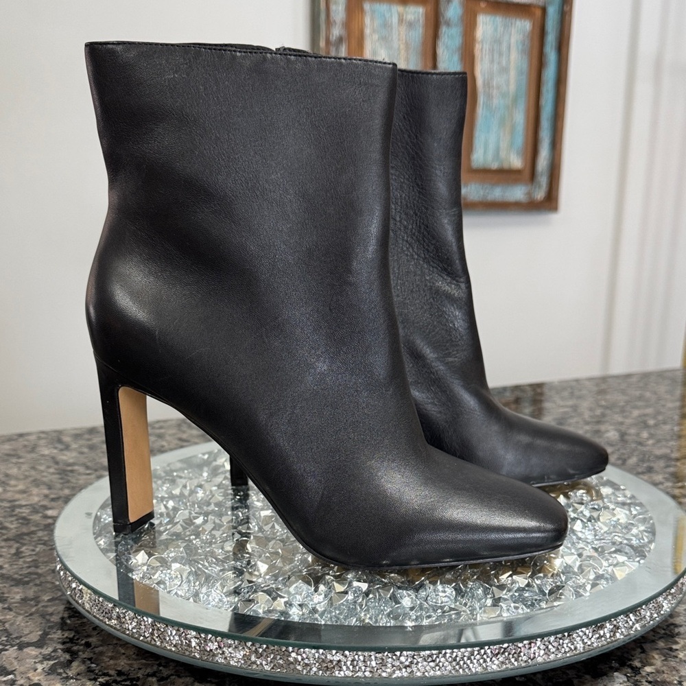 INC International Concepts Black Heeled Boots nWOT 8.5